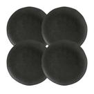 Jogo De Pratos Sobremesa Orgânico Carbon 19cm Kit 4 Peças Preto Cerâmica Porto Brasil