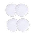 Jogo De Pratos Sobremesa Rústico 4 Peças 21 Cm Porcelana Decorada Tramontina