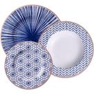 Jogo de Pratos Tramontina Abstratta em Porcelana Decorada 12 Peças - 96589047 Jogo de Pratos Tramontina Abstratta em Porcelana Decorada 12 Peças - 96589047
