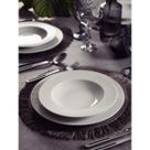 Jogo de Pratos Tramontina Santorini em Porcelana Decorada 12 peças Jogo de Pratos Tramontina Santorini em Porcelana Decorada 12 peças
