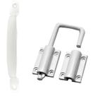 Jogo De Puxador E Trinco Para Porta Camarão 2pçs Branco Jogo De Puxador E Trinco Para Porta Camarão 2pçs Branco