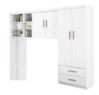 Jogo de Quarto Chiara 2 Peças Guarda Roupa e Módulo Aéreo Branco - Phoenix Baby