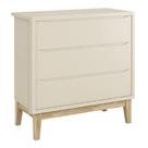 Jogo de Quarto Classic Guarda Roupa 2 Portas e Cômoda 3 Gavetas com Pés Madeira Natural - Reller Móveis