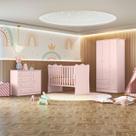 Jogo De Quarto Completo Infantil Bebê Guarda Roupa 3 Portas Cômoda 4 Gavetas Berço Simples C/ Colchão Doce Sonho 2617 / 2561 / 1 Jogo De Quarto Completo Infantil Bebê Guarda Roupa 3 Portas Cômoda 4 Gavetas Berço Simples C/ Colchão Doce Sonho 2617 / 2561 / 1