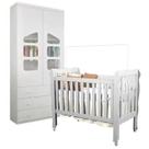 Jogo de Quarto Eloisa com Guarda Roupa 2 portas e Berço Minicama Lila - Phoenix Baby Jogo de Quarto Eloisa com Guarda Roupa 2 portas e Berço Minicama Lila - Phoenix Baby