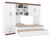 Jogo De Quarto Guarda-roupa Chiara Juvenil + Bicama Solteiro