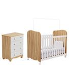Jogo de Quarto Infantil com Cômoda 4 Gavetas Júnior e Berço Uli - Móveis Peroba