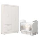 Jogo de Quarto Infantil Guarda Roupa Zaki e Berço Mini Cama Danny - Reller Móveis Jogo de Quarto Infantil Guarda Roupa Zaki e Berço Mini Cama Danny - Reller Móveis