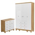 Jogo de Quarto Infantil Júnior Guarda Roupa 4 Portas e Cômoda 1 Porta - Móveis Peroba Jogo de Quarto Infantil Júnior Guarda Roupa 4 Portas e Cômoda 1 Porta - Móveis Peroba