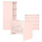 Jogo de Quarto Infantil Ottawa Rosa Acetinado