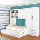 Jogo de Quarto Infantil Theo MDP Branco - Sallar Home