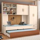 Jogo de Quarto Infantil Theo MDP Off White Carvalho - Sallar Home