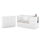 Jogo de Quarto Infantil Tutto New Cômoda com Porta e Berço Multifuncional Formare - Matic Móveis