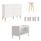 Jogo de Quarto para Bebê Théo New Branco Fosco com Natural - Reller