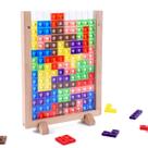 Jogo de quebra-cabeça de Tetris 3D Brinquedo de madeira para crianças