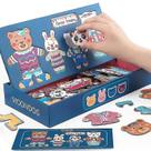 Jogo de quebra-cabeças Magnetic Dress Changing Cartoon Bear Kids Toy