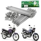 Jogo de raios dianteiro zincado 3,5mm smartfox ybr factor 125 rd135 max hunter 125