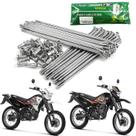 Jogo de raios traseiro cromado 3,5mm smartfox yamaha xtz 125 x xtz125 x 2008 - 2016
