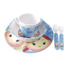 Jogo de refeição infantil de melamina anna & elsa frozen tsum tsum - disney
