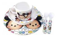 Jogo De Refeição Infantil Mickey Minnie Branco tsumtsum Jogo De Refeição Infantil Mickey Minnie Branco tsumtsum