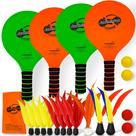 Jogo de remo Jazzminton Select Double com 4 remos e 11 passarinhos