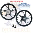 Jogo De Roda Titan Fan 150 Preto Pé De Galinha Freio Tambor