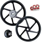 Jogo De Roda Titan Sport Mix Fan 125 Esd 2009 Preta Nova Fabreck Premium