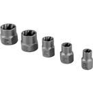 Jogo De Saca-parafusos E Porcas Vonder 5 Peças 8 Mm 10 Mm 13 Mm 17 Mm 19 Mm Encaixe Quadrado 3/8"