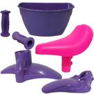 Jogo De Selim Cesta(NÃO ACOMPANHA SUPORTE) Punho Para Lamas Bike Do Aro 12 Nathor cor:ROXO