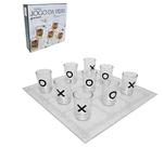 Jogo De Shot Jogo Da Velha Drink Tabuleiro De Vidro 25cm