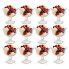 Jogo de Sobremesa 12 Taças Vidro Transparente Melina Mini Bowl com Pé 200ml Haüskraft