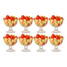 Jogo De Sobremesa 8 Taças Vidro Borda Dourada Melina Mini Bowl Com Pé 200ml Haüskraft
