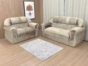 Jogo de Sofá de 2 e 3 Lugares Luxo Resistente Bege