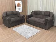 Jogo de Sofá de 2 e 3 Lugares Luxo Resistente Marrom Jogo de Sofá de 2 e 3 Lugares Luxo Resistente Marrom