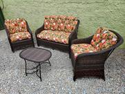 Jogo de Sofá Poltronas Área Externa Interna em Pormoção na cor unica tropicana Laranja