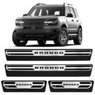 Jogo de Soleira Premium Ford Bronco 2021 2022 Escovada 4 Portas Jogo de Soleira Premium Ford Bronco 2021 2022 Escovada 4 Portas