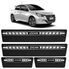 Jogo de Soleira Premium Peugeot 208 2021 Escovada 4 Portas Jogo de Soleira Premium Peugeot 208 2021 Escovada 4 Portas