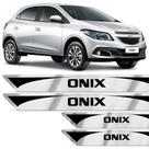 Jogo De Soleira Resinada Chevrolet Onix 2013 A 2018 Escovado SL0130