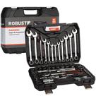 Jogo de Soquete com Chave Combinada e Catraca com 61 Peças Encaixe de 1/2 Pol e 1/4 Pol ROBUST-S46002061 Jogo de Soquete com Chave Combinada e Catraca com 61 Peças Encaixe de 1/2 Pol e 1/4 Pol ROBUST-S46002061