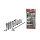 Jogo de Soquete E-Torx Longo 12 Peças Corneta, Profissional e Resistent