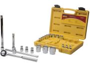 Jogo de Soquete Estriado Encaixe 1/2" 8-32mm 22 Peças Tramontina 43600/022
