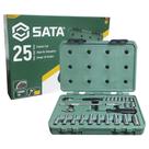 Jogo de Soquete Polegada SEXTAVADO 1/4 25 Peças SATA ST09098