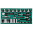Jogo de Soquete Sextavado 1/4" 3,5 a 14mm 66 Peças Sata ST09901SJ