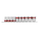 Jogo de soquete sextavado encaixe 1/2pol 10-22mm 10pcs mtx