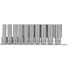 Jogo de Soquete Sextavado Longo Encaixe 1/2pol Cromo Vanadio 10-22mm 10pcs Stels
