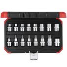 Jogo de Soquete Torx Encaixe 3/8 + 1/2 Kit com 20 peças - Gedore Red