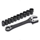 Jogo De Soquete Vortex X6 Com 11 Peças 10MM A 19MM Com Chave 8" ST09000 Sata
