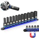 Jogo de Soquetes de Impacto Seesii 1/2" Encaixe 11 peças Métrico 10-24mm Jogo de Soquetes de Impacto Seesii 1/2" Encaixe 11 peças Métrico 10-24mm
