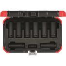 Jogo de Soquetes de Impacto Sextavados Longos, Encaixe de 1/2", 12,0 mm a 23,0 mm, com 8 Peças, R63003108, Gedore RED OstenVonder