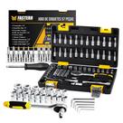 Jogo de Soquetes e Chave Catraca 1/4 de 04 a 14mm c 57 pcs Fasterr CRV FST0001